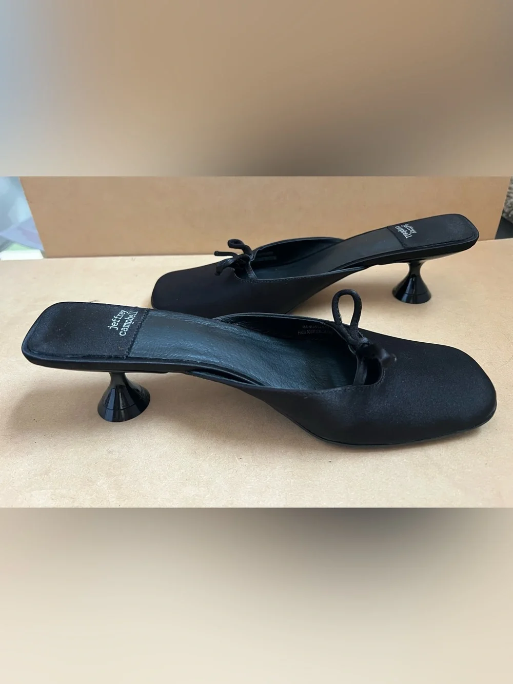 Anthropologie X Jeffrey Campbell Ensue Kitten Heels in Black Size 7.5 New